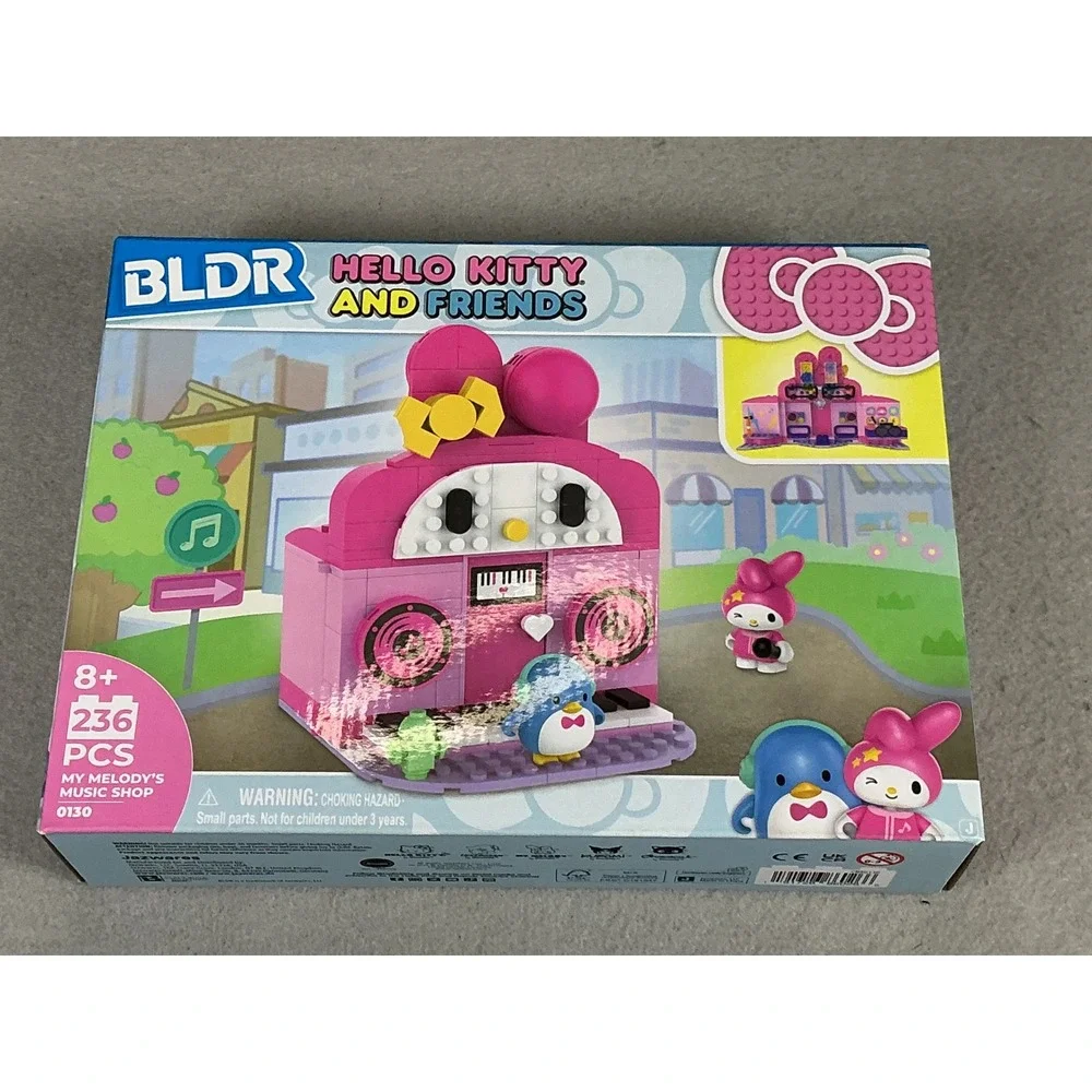 BLDR Hello Kitty & Friends My Melody's Music Shop 236 Pc Building Set Sanrio New